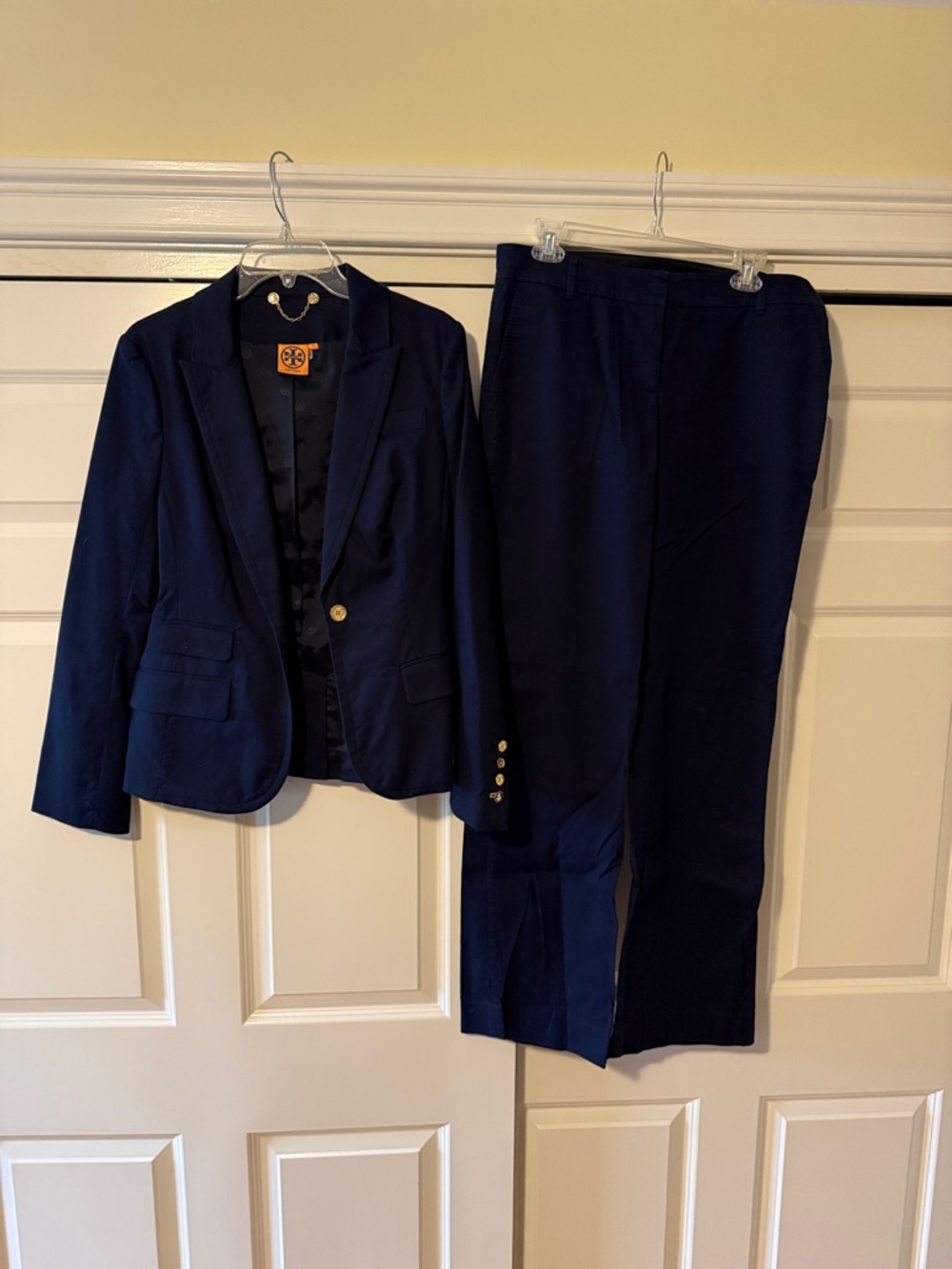 Tory Burch Navy Two-Piece Women's Blazer & Pants Set